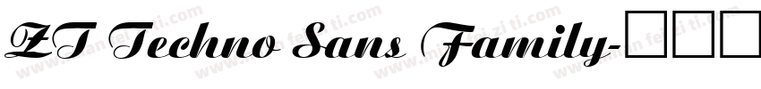 ZT Techno Sans Family字体转换